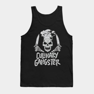 Chef Culinary GangsterCook Skull Cooking Knife Tank Top